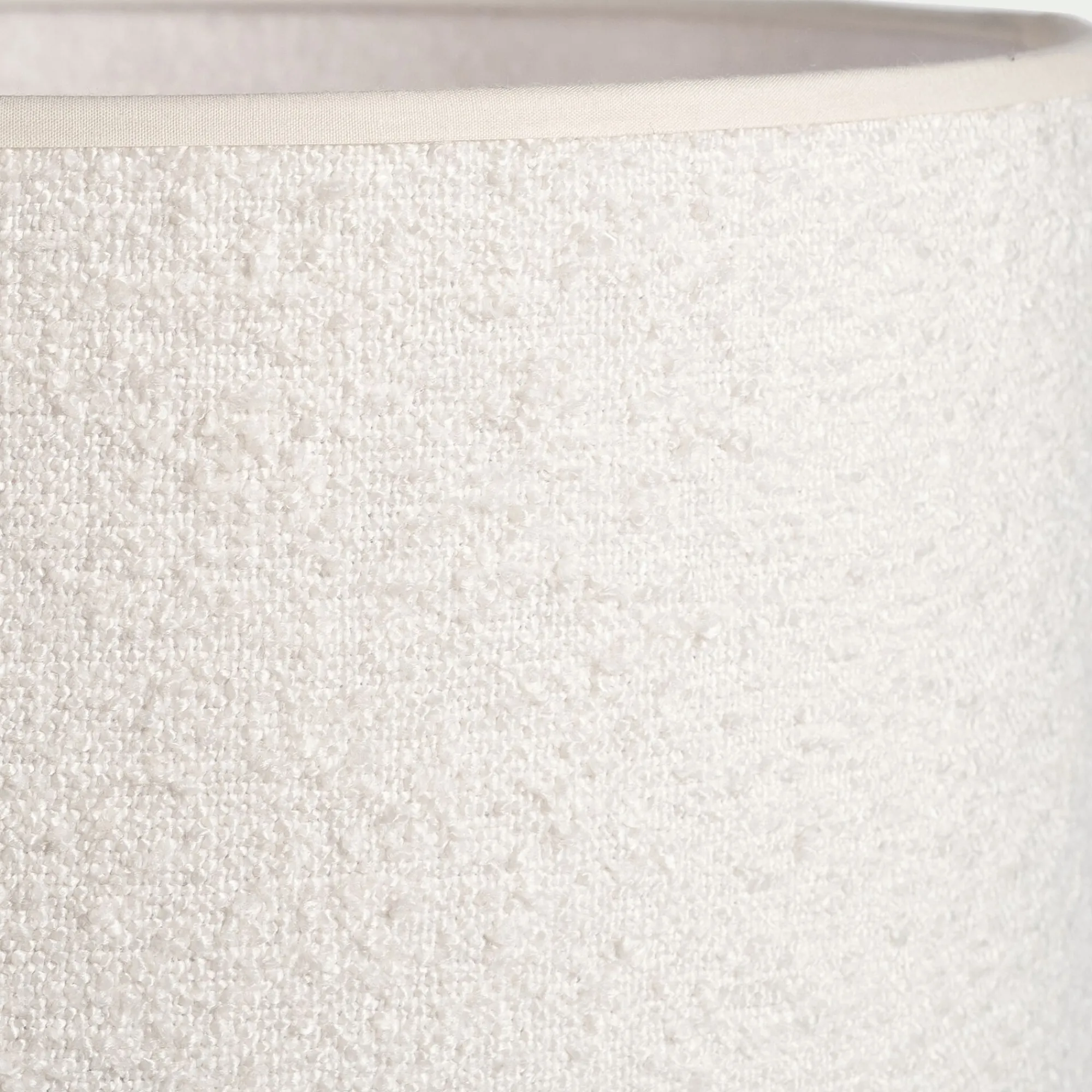 alinea Abat-Jour Lampe*Abat-jour cylindrique en bouclette D32cm - Blanc