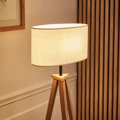 alinea Abat-Jour Lampe*Abat-jour cylindrique en coton D32cm - Blanc