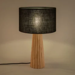 alinea Abat-Jour Lampe|Abat-Jour Naturel*Abat-jour cylindrique en jute D32cm - Noir