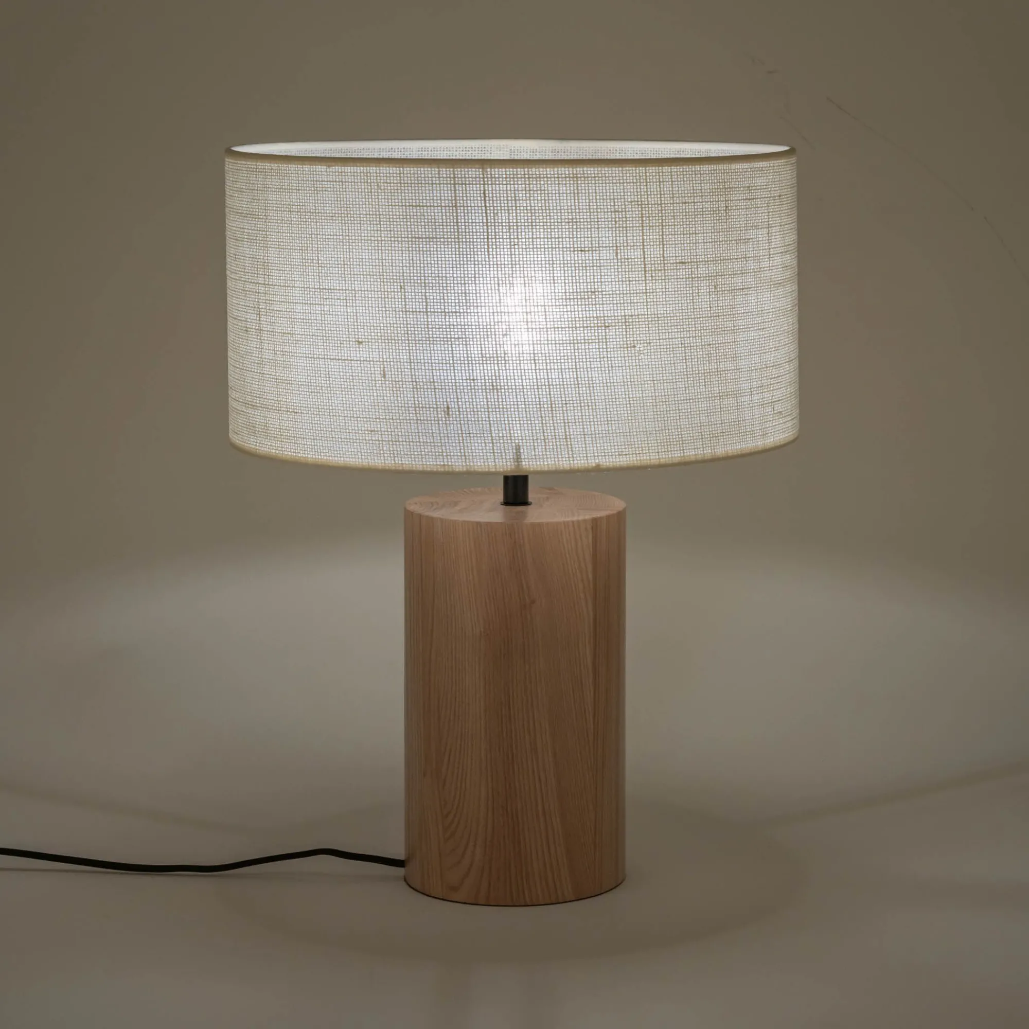 alinea Abat-Jour Suspension|Abat-Jour Naturel*Abat-jour cylindrique en jute D35cm - Blanc