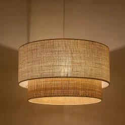 alinea Abat-Jour Naturel|Suspension Naturelle*Abat-jour cylindrique en jute D50cm - Naturel