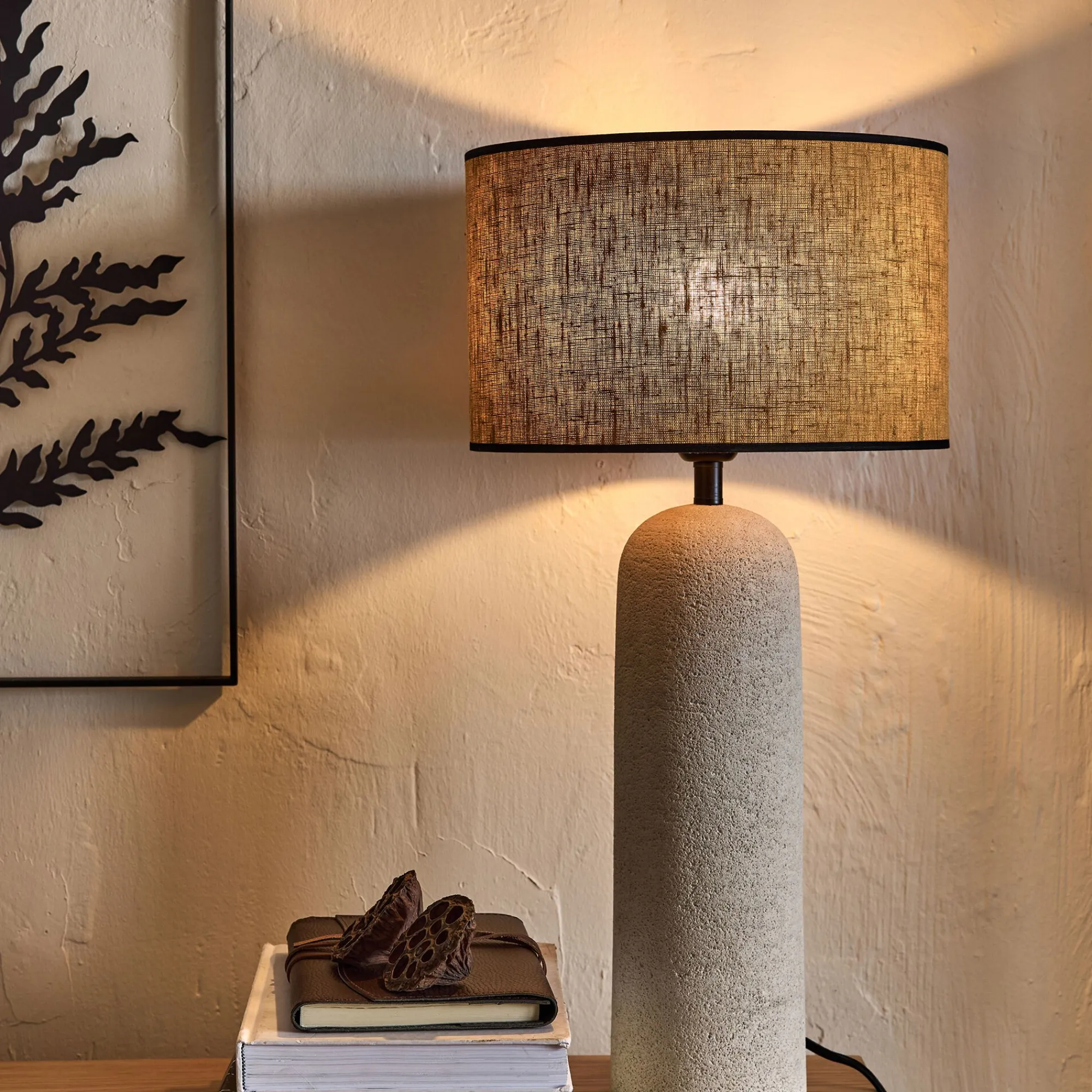 alinea Abat-Jour Lampe|Abat-Jour Naturel*Abat-jour cylindrique en lin D32cm - miel Jaune