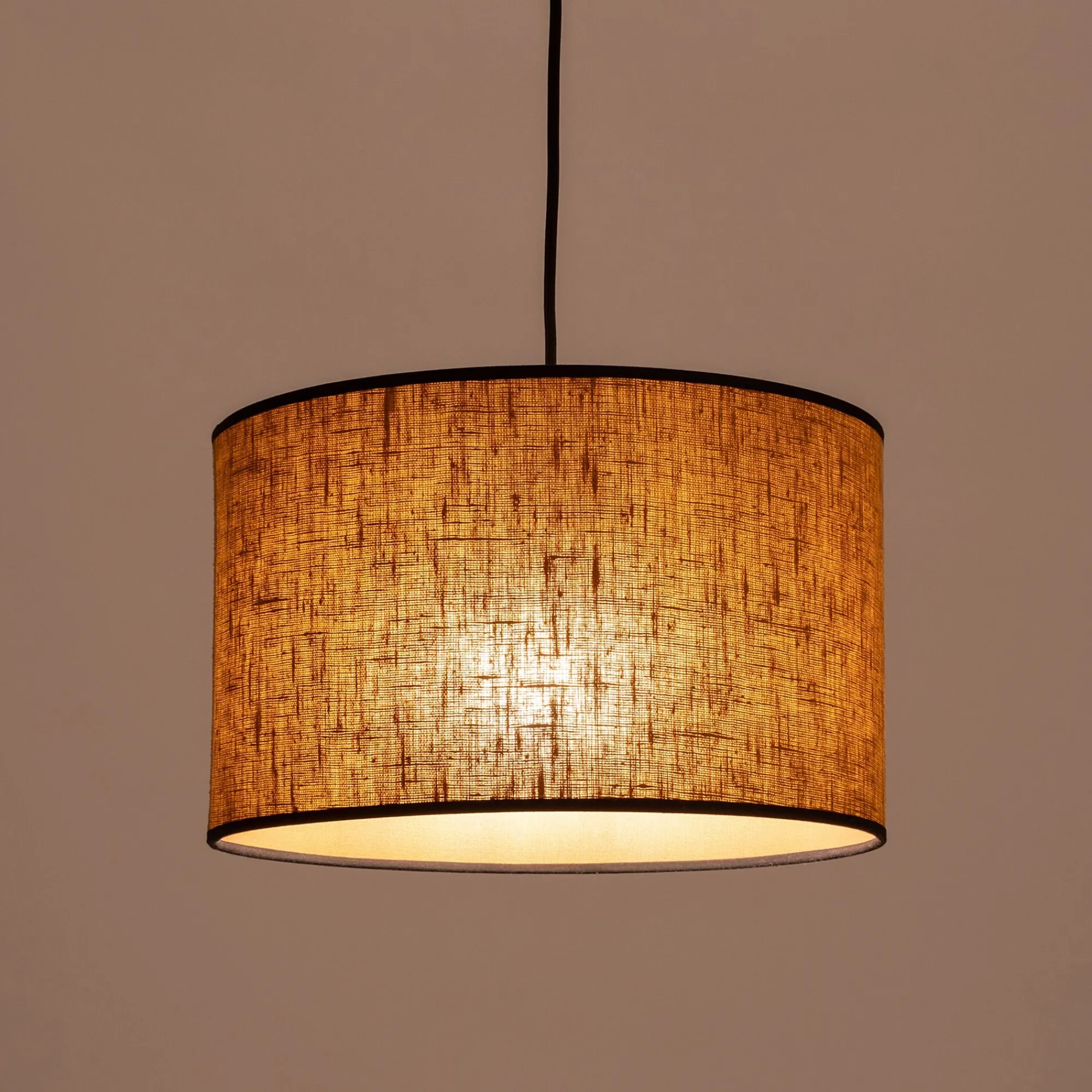 alinea Abat-Jour Lampe|Abat-Jour Naturel*Abat-jour cylindrique en lin D32cm - miel Jaune