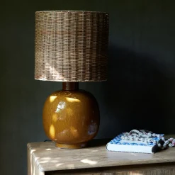 alinea Abat-Jour Lampe|Abat-Jour Naturel*Abat-jour cylindrique en rotin H30cm - Naturel