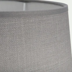 alinea Abat-Jour Lampe*Abat-jour tambour en coton D18cm - restanque Gris