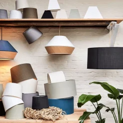 alinea Abat-Jour Lampe*Abat-jour tambour en coton D18cm - restanque Gris
