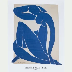 alinea Toile, Tableau Et Affiche*Affiche silhouette 30x40cm - Bleu