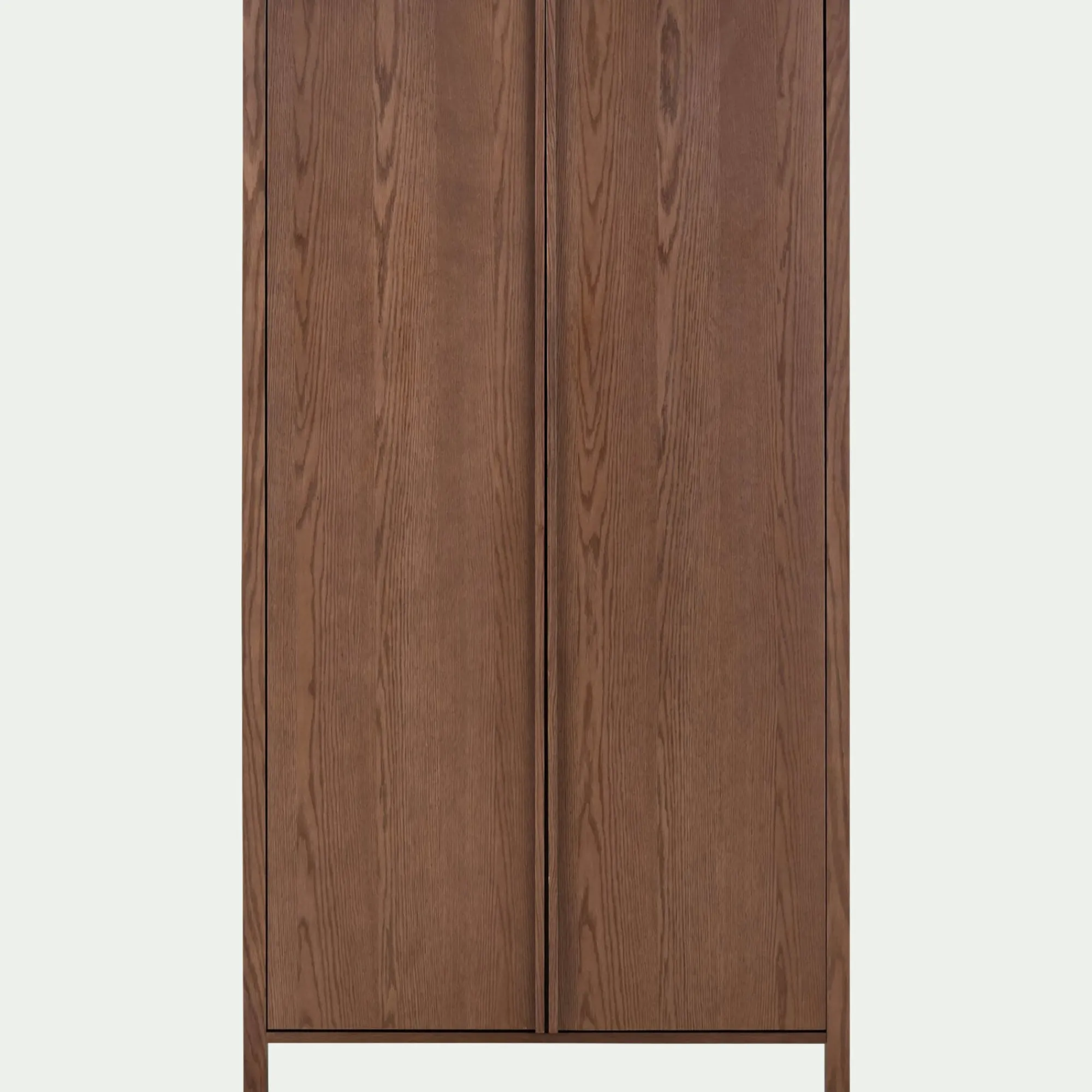 alinea Armoire*Armoire 2 portes battantes en chêne massif H192cm - Bois foncé
