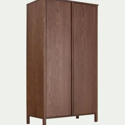 alinea Armoire*Armoire 2 portes battantes en chêne massif H192cm - Bois foncé