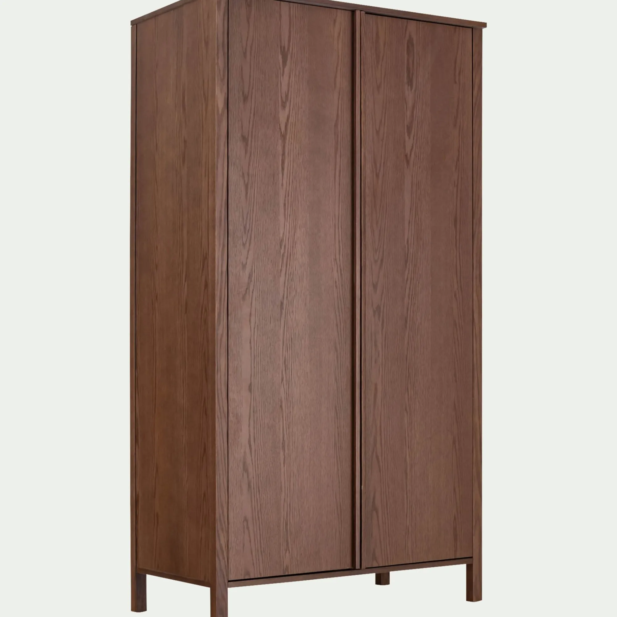 alinea Armoire*Armoire 2 portes battantes en chêne massif H192cm - Bois foncé