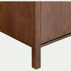 alinea Armoire*Armoire 2 portes battantes en chêne massif H192cm - Bois foncé