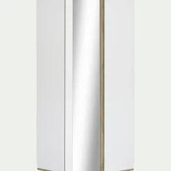 alinea Dressing*Armoire dressing d'angle avec 1 porte en bois effet chêne - H235xL96cm Blanc
