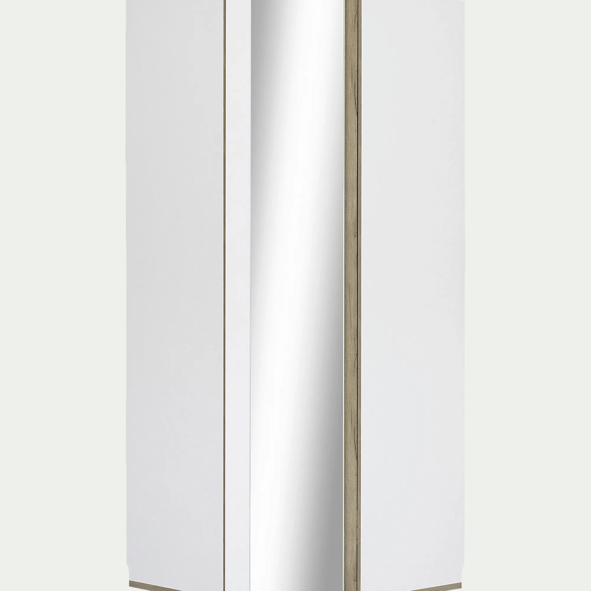 alinea Dressing*Armoire dressing d'angle avec 1 porte en bois effet chêne - H235xL96cm Blanc