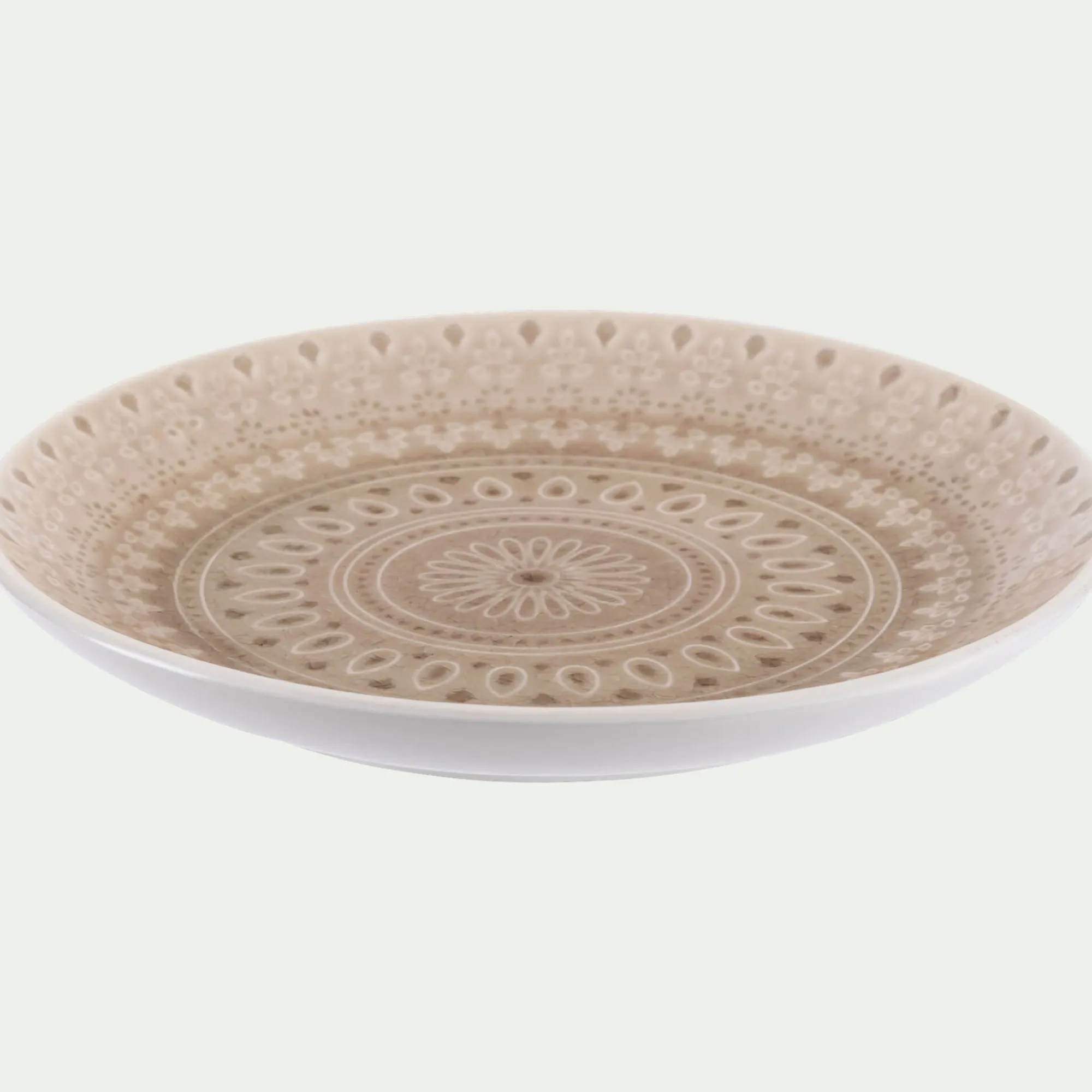 alinea Assiette*Assiette à dessert à motifs en grès D20,7cm - alpilles Beige