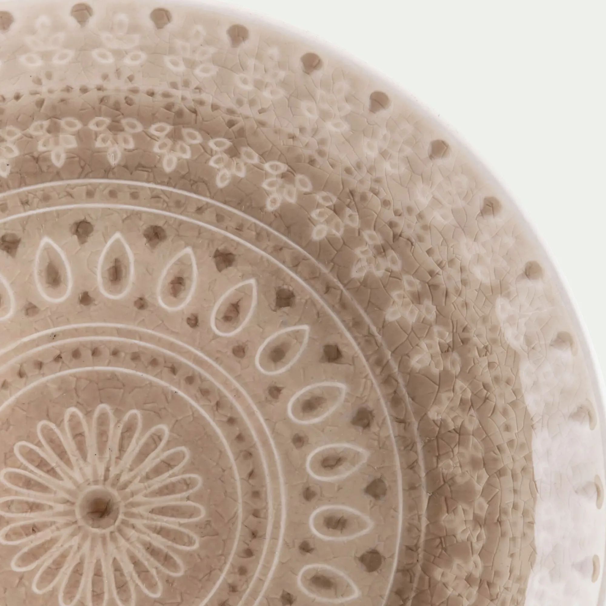 alinea Assiette*Assiette à dessert à motifs en grès D20,7cm - alpilles Beige