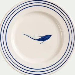 alinea Assiette*Assiette à dessert en faïence avec motif D22cm - Blanc