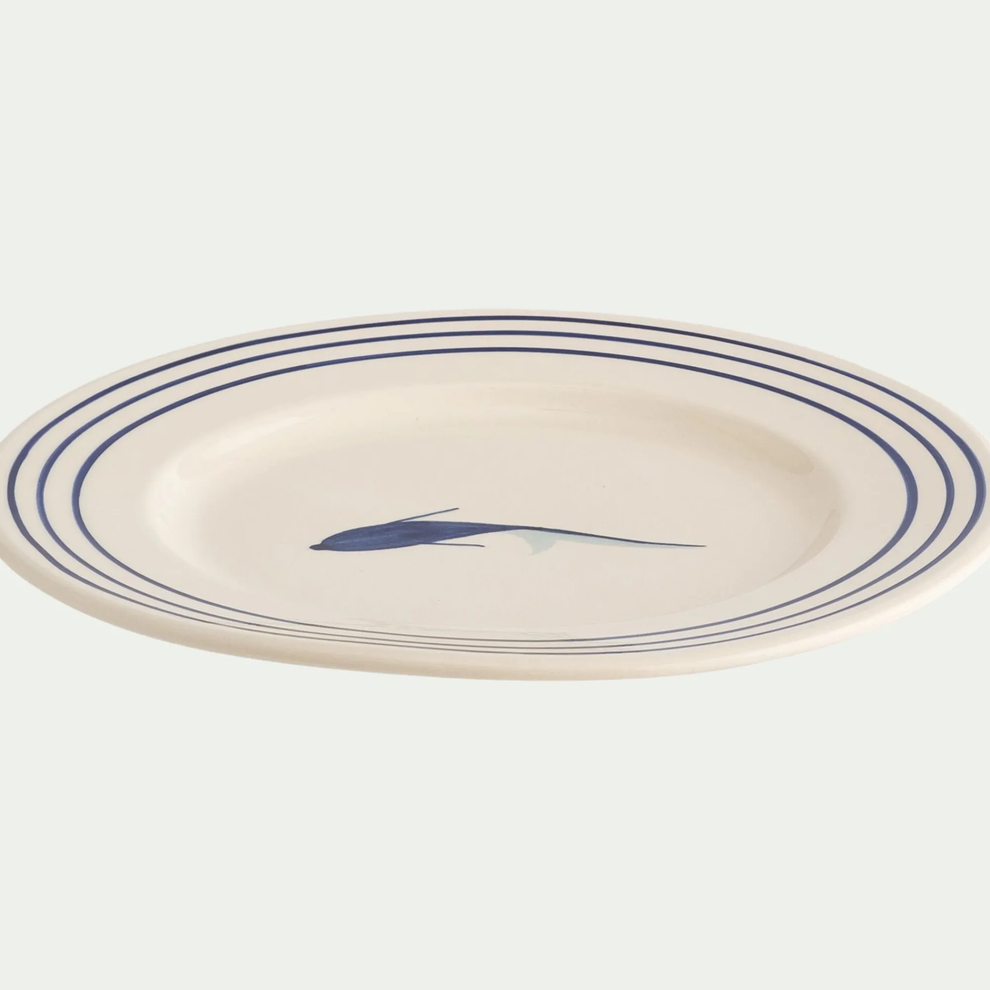 alinea Assiette*Assiette à dessert en faïence avec motif D22cm - Blanc