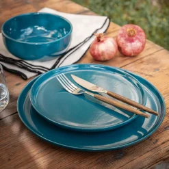 alinea Assiette*Assiette à dessert en faïence D22,3cm - figuerolles Bleu