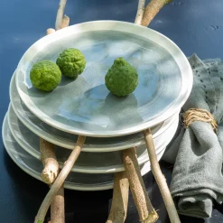 alinea Assiette*Assiette à dessert en grès D20,5cm - autan Bleu