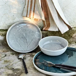 alinea Assiette|Assiette De Noël*Assiette à dessert en grès D21cm - borie Gris