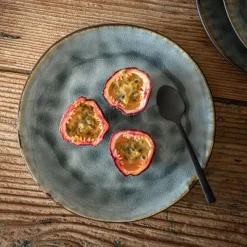 alinea Assiette|Assiette De Noël*Assiette à dessert en grès émail réactif D20cm - Gris