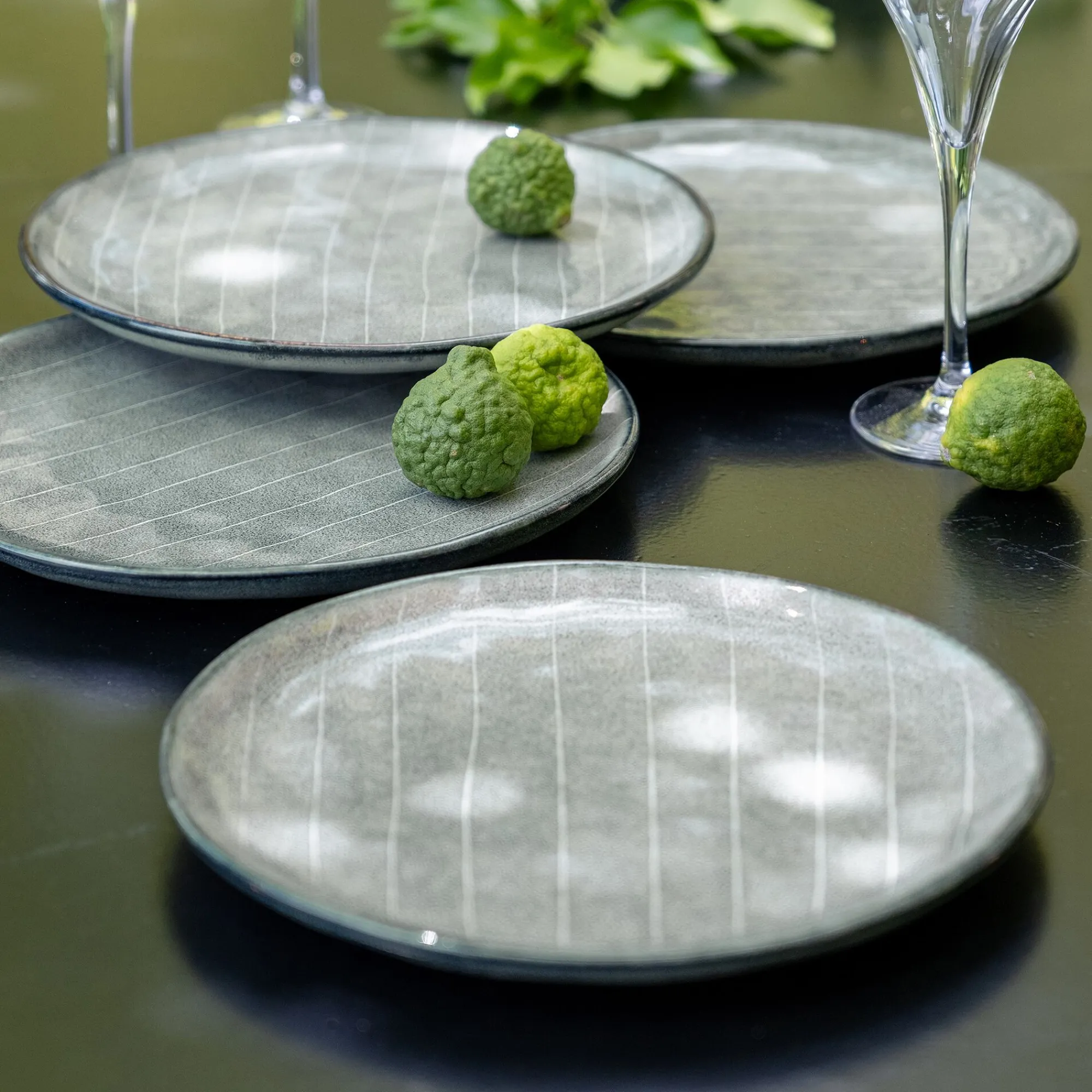alinea Assiette|Assiette De Noël*Assiette à dessert en grès D20cm - calaluna Bleu