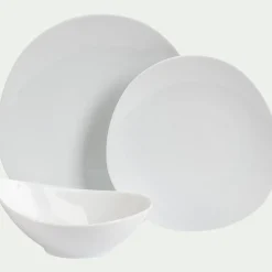 alinea Assiette|Assiette De Noël*Assiette à dessert en porcelaine D24cm - Blanc