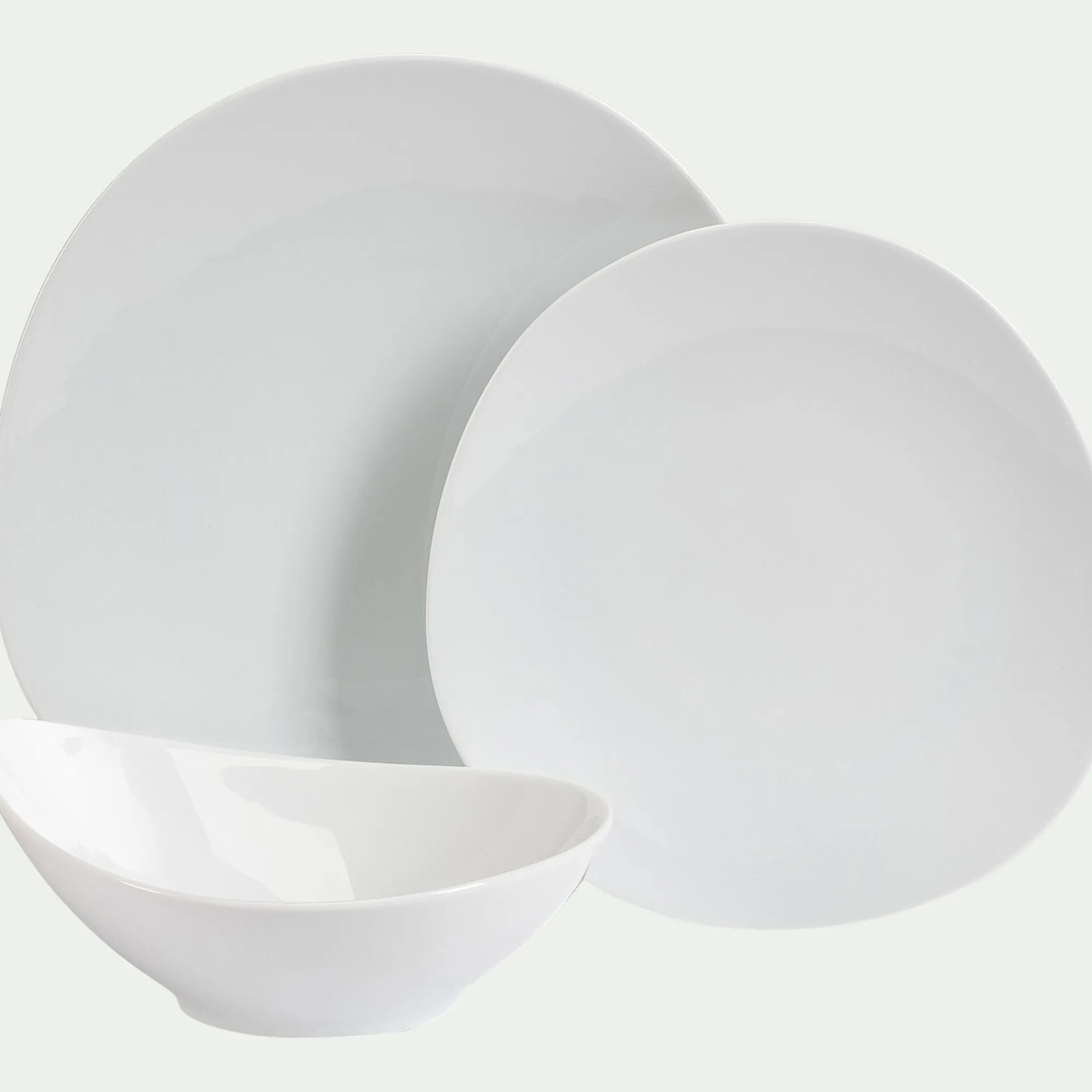 alinea Assiette|Assiette De Noël*Assiette à dessert en porcelaine D24cm - Blanc