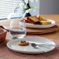alinea Assiette|Assiette De Noël*Assiette à dessert en porcelaine avec liseré perlé D21,60cm - ventoux Blanc