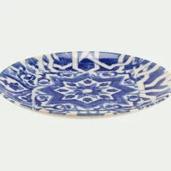 alinea Assiette*Assiette à dessert motif mandala en grès D21,6cm - Bleu