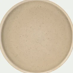 alinea Assiette|Assiette De Noël*Assiette à dessert mouchetée en grès D20cm - Beige