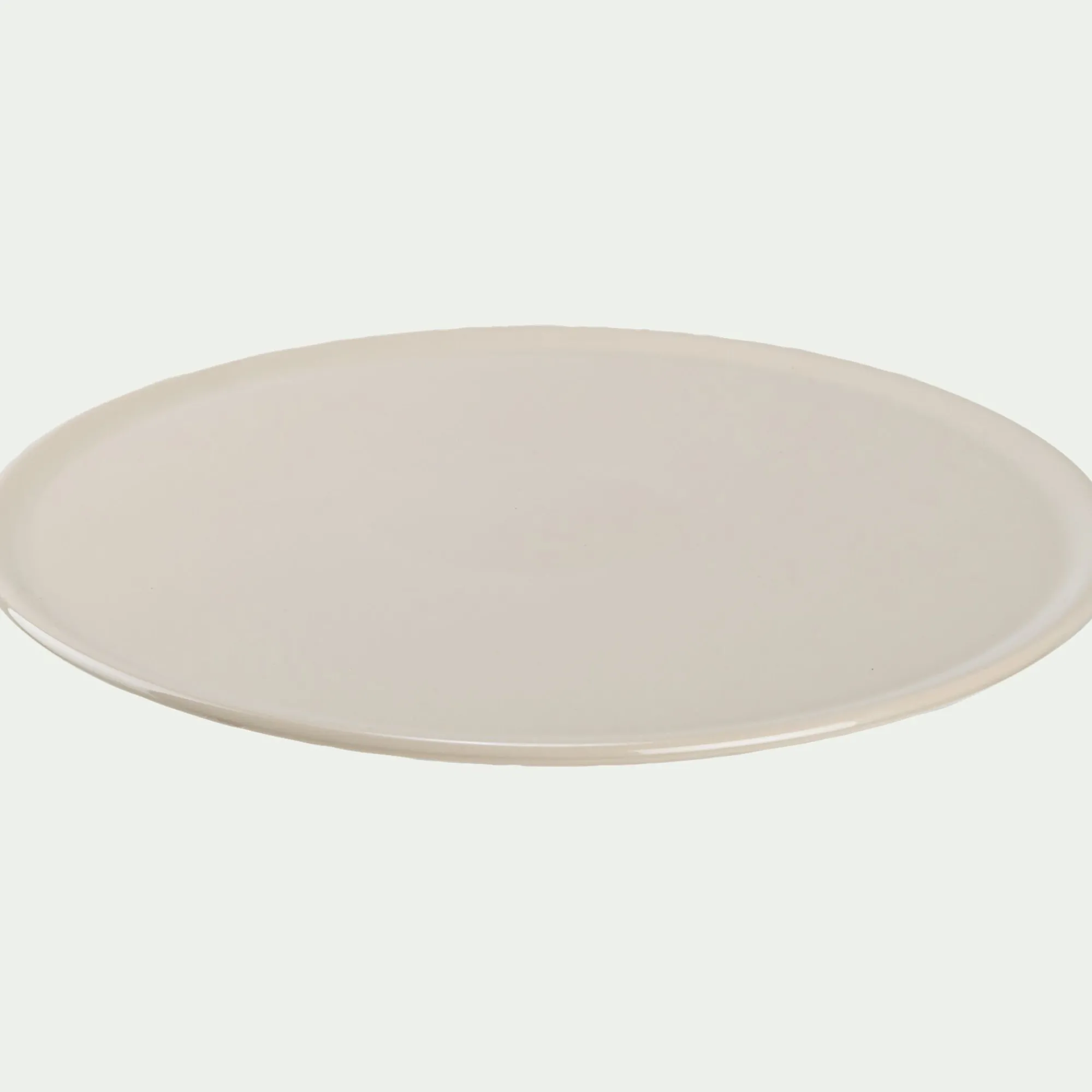 alinea Plat De Service Et Saladier|Assiette*Assiette à pizza en grès D32cm - Blanc