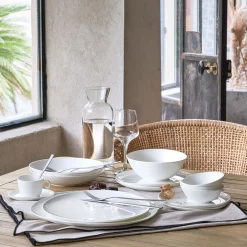 alinea Plat De Service Et Saladier|Assiette*Assiette à pizza en porcelaine légère D30cm - Blanc