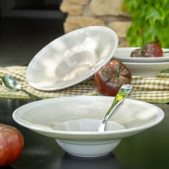 alinea Plat De Service Et Saladier|Assiette*Assiette à risotto en grès D27cm - alpilles Beige