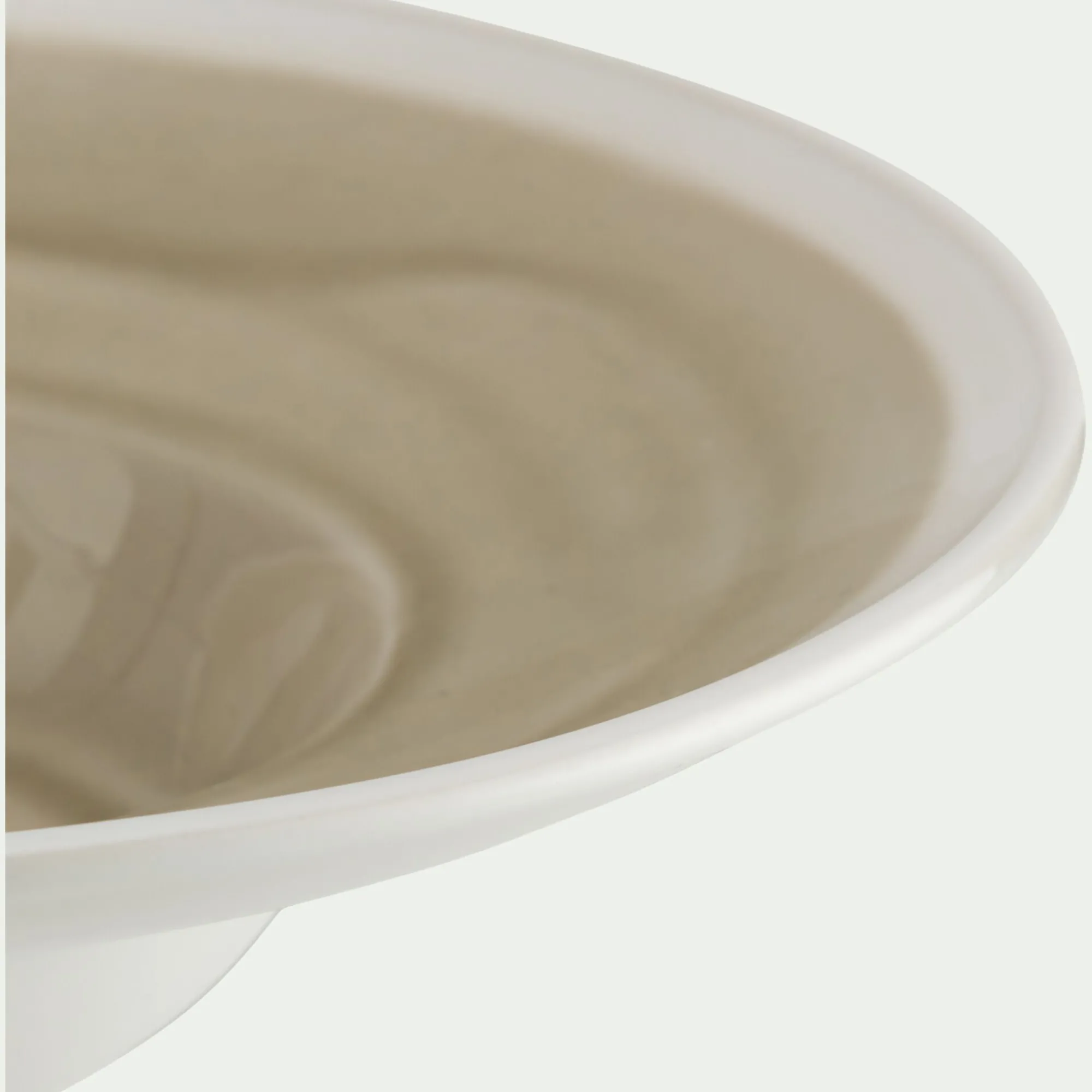 alinea Plat De Service Et Saladier|Assiette*Assiette à risotto en grès D27cm - alpilles Beige