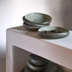 alinea Assiette|Assiette De Noël*Assiette creuse en grès D20cm - olivier Vert
