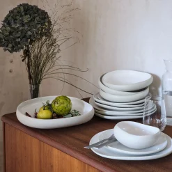 alinea Assiette|Assiette De Noël*Assiette creuse en grès D20cm - ventoux Blanc