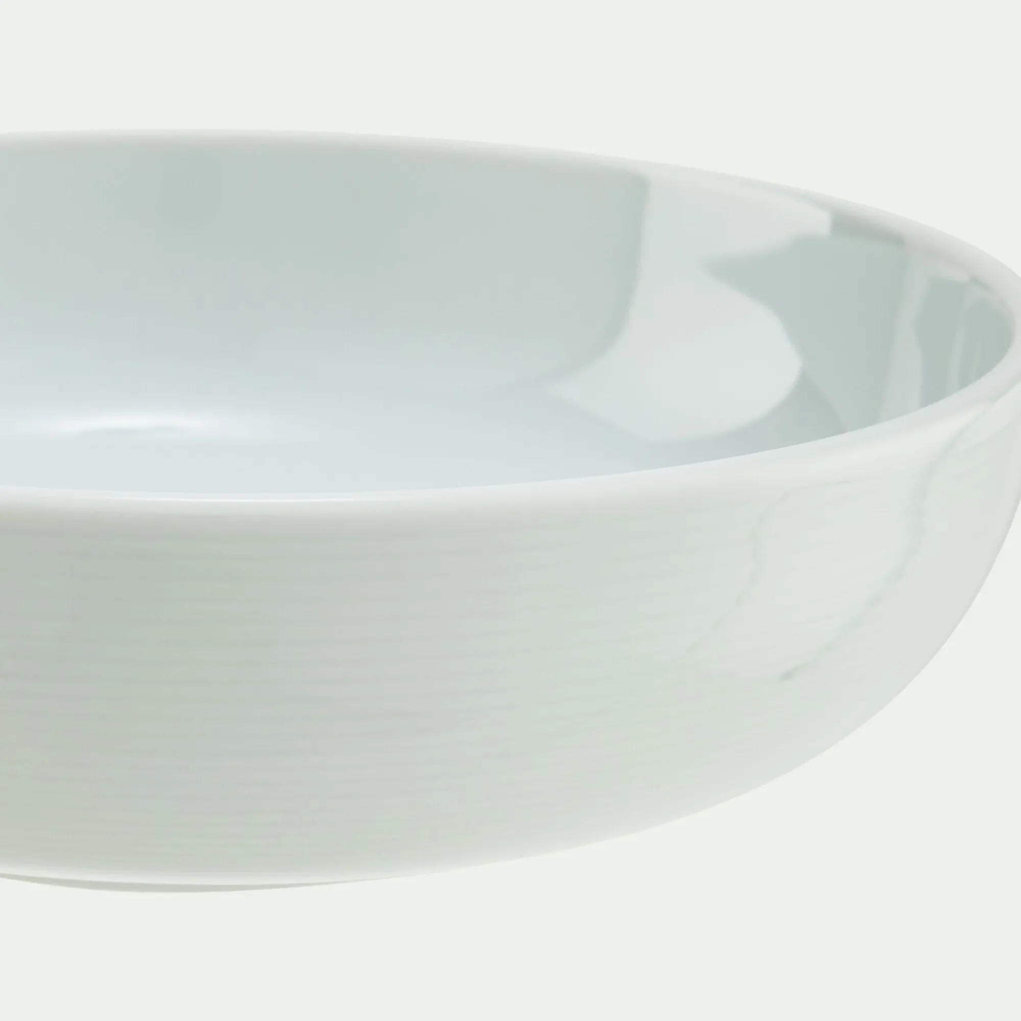 alinea Assiette*Assiette creuse spirale en porcelaine D21cm - Blanc