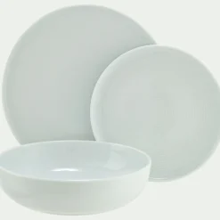 alinea Assiette*Assiette creuse spirale en porcelaine D21cm - Blanc