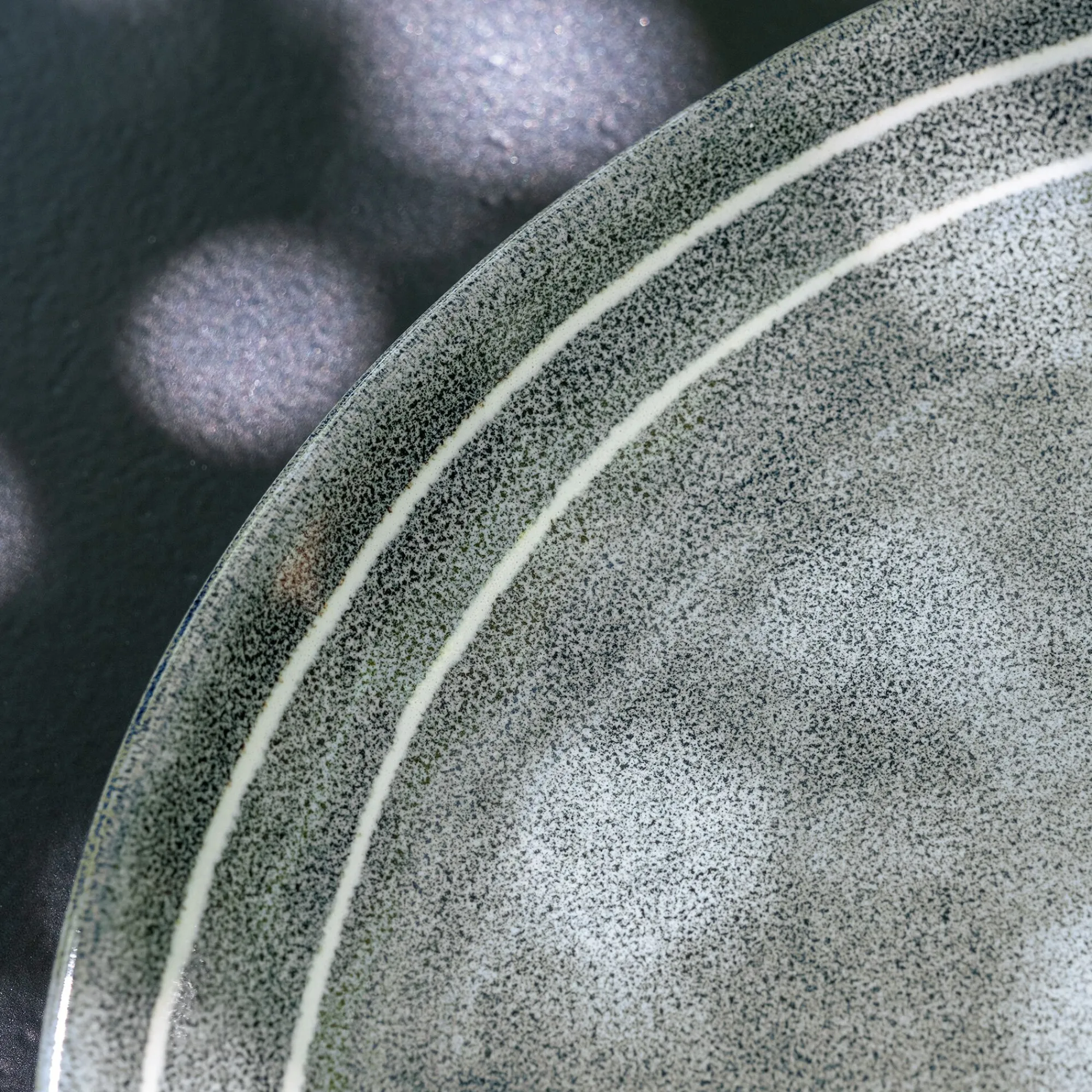 alinea Assiette|Assiette De Noël*Assiette plate à rayures en grès D27,5cm - calaluna Bleu