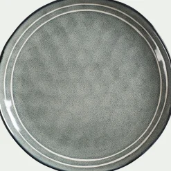 alinea Assiette|Assiette De Noël*Assiette plate à rayures en grès D27,5cm - calaluna Bleu