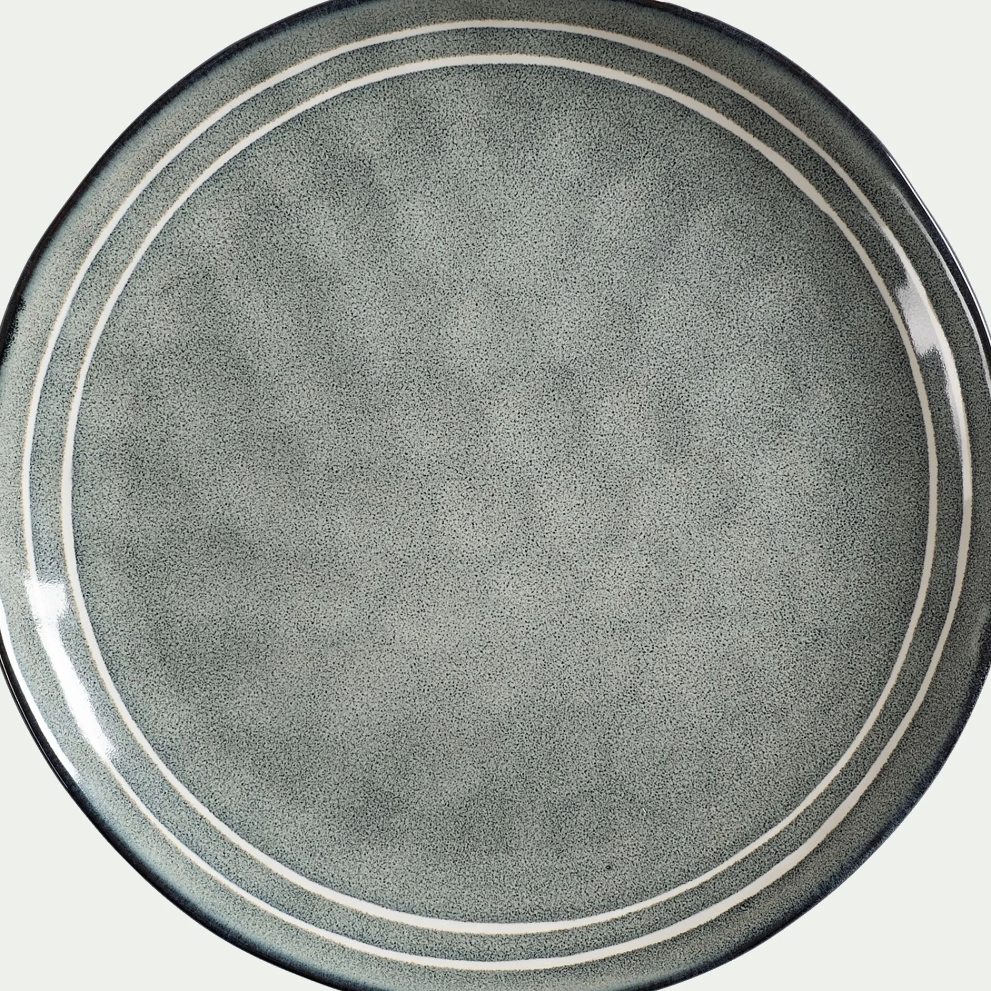 alinea Assiette|Assiette De Noël*Assiette plate à rayures en grès D27,5cm - calaluna Bleu