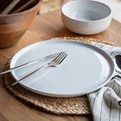 alinea Assiette*Assiette plate en faïence D28cm - ventoux Blanc