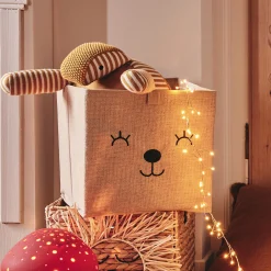 alinea Matelas Enfant|Panier Déco Enfant*Bac de rangement en carton imprimé - Marron