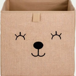 alinea Matelas Enfant|Panier Déco Enfant*Bac de rangement en carton imprimé - Marron