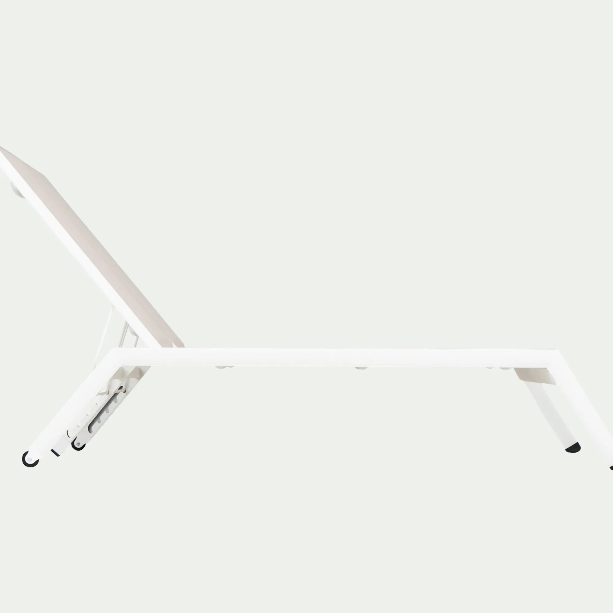 alinea Transat Et Chaise Longue*Bain de soleil double en aluminium et textilène - Gris