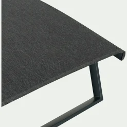 alinea Transat Et Chaise Longue*Bain de soleil en aluminium et textilène - noir