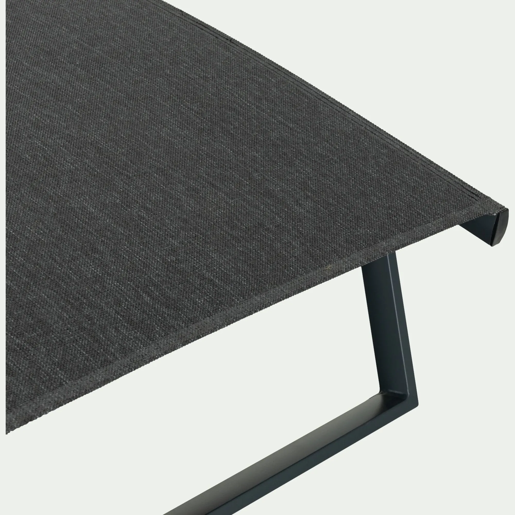alinea Transat Et Chaise Longue*Bain de soleil en aluminium et textilène - noir