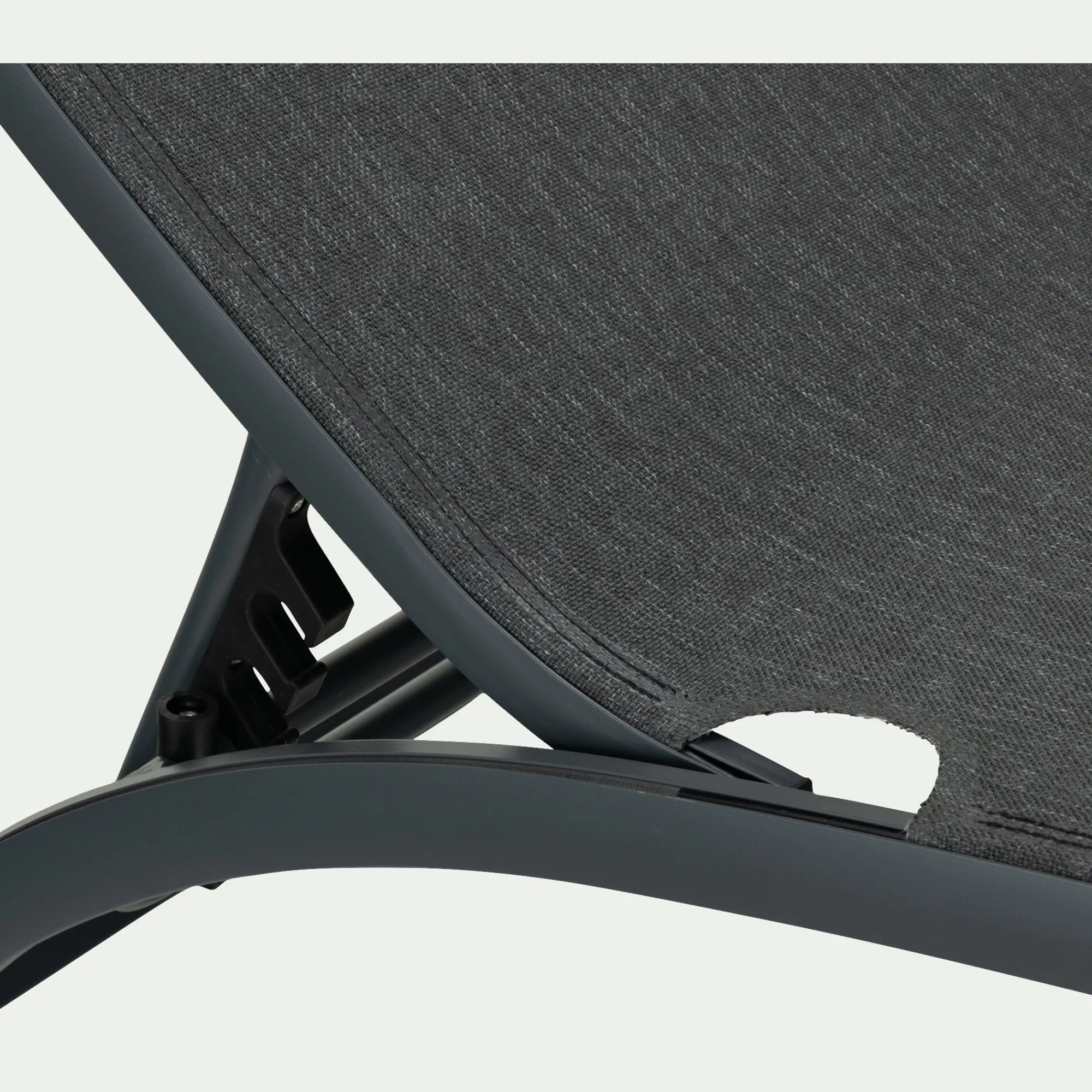 alinea Transat Et Chaise Longue*Bain de soleil en aluminium et textilène - noir