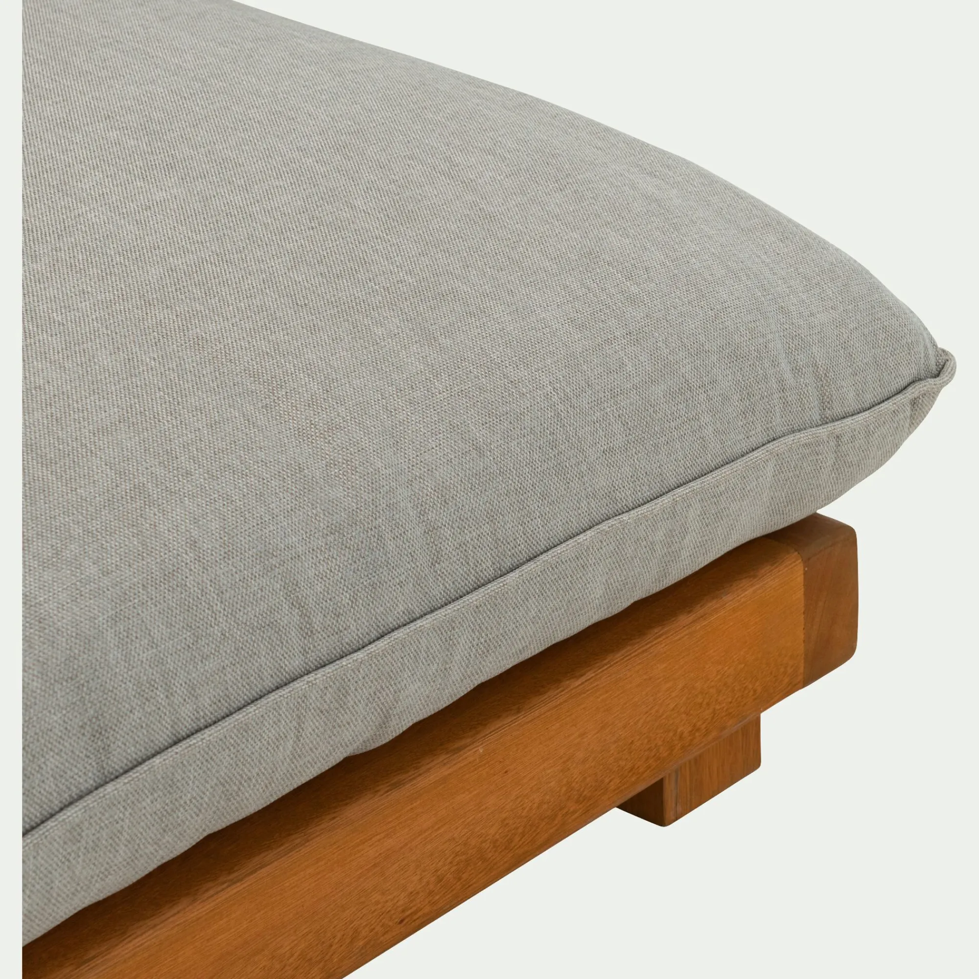alinea Transat Et Chaise Longue*Bain de soleil en eucalyptus avec matelas - Gris